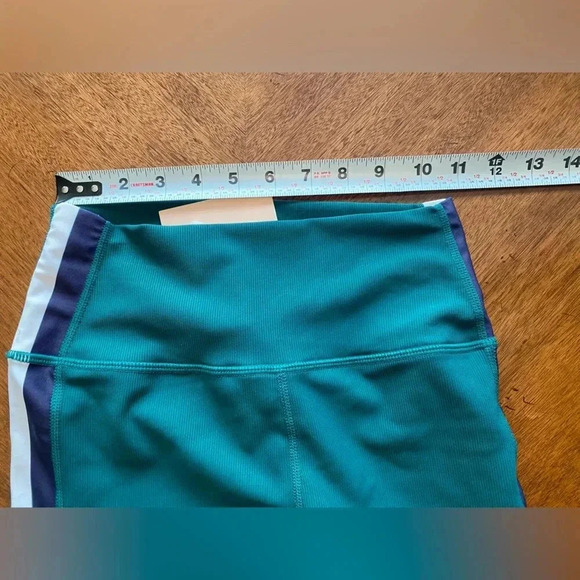 Wilo The Label Women’s Colorblock Ribbed Leggings Gym Workout‎ Pants Green S NWT - Picture 8 of 12